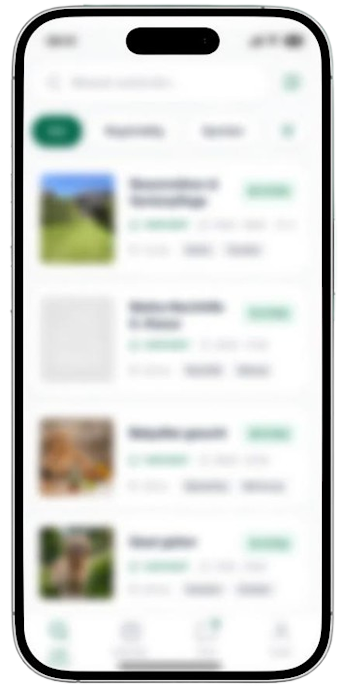 Unscharfe Vorschau der kommenden Neybor App